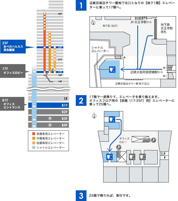 ACCESS MAP ハルカス貸会議室までの行き方