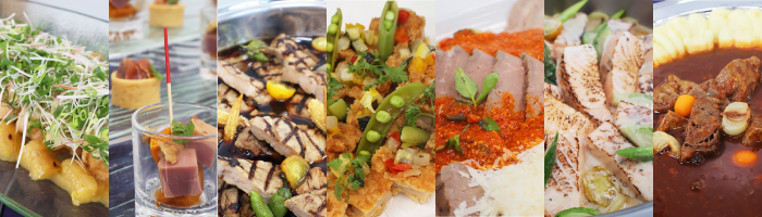 サービススタッフあり 立食スタイル